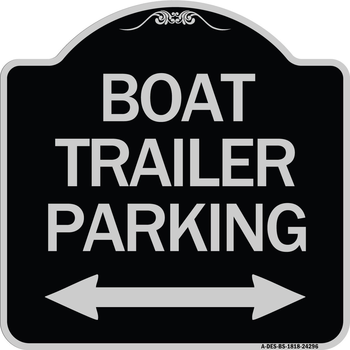Boat Trailer Parking (With Bidirectional Arrow Symbol)