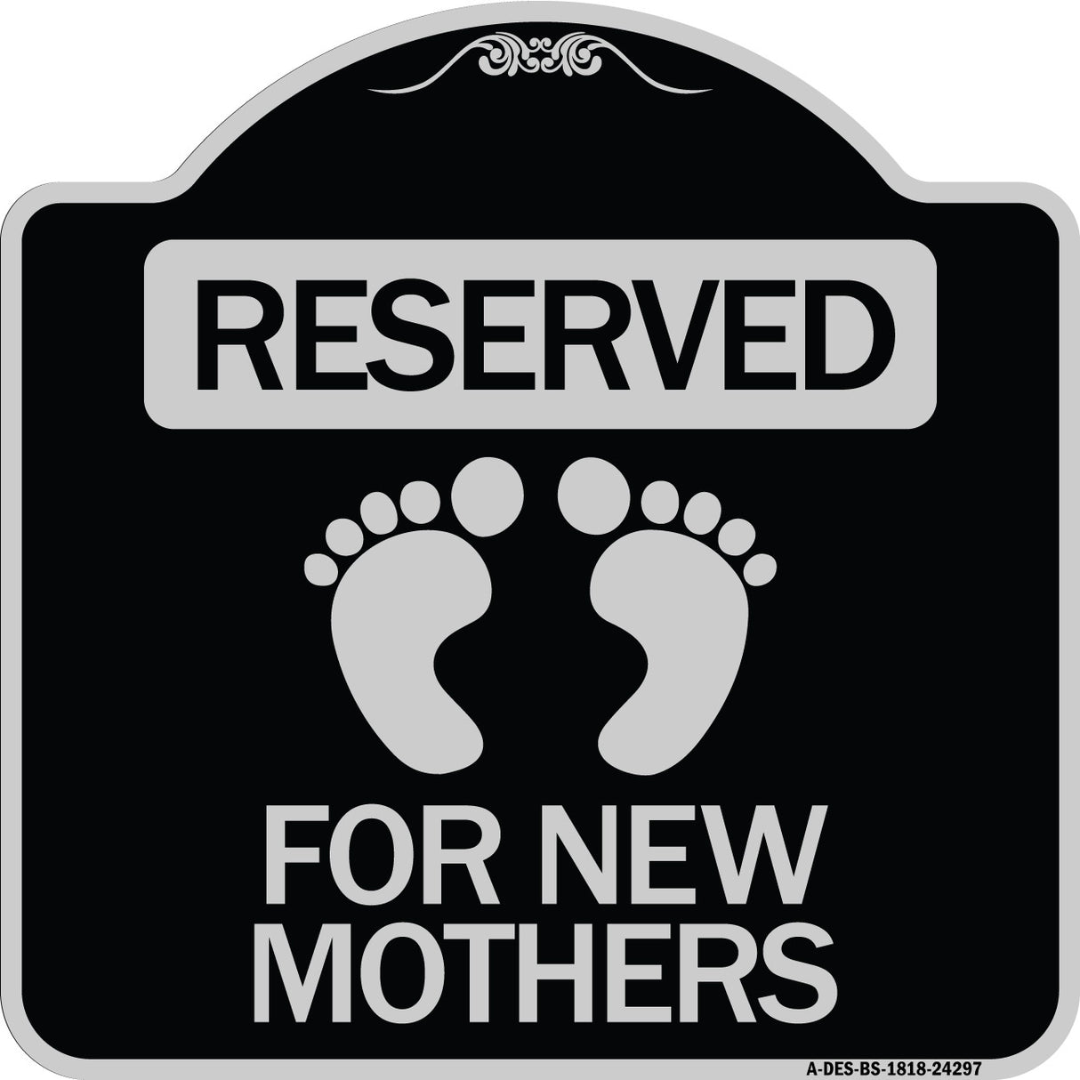 Blue Reserved Parking for New Mothers
