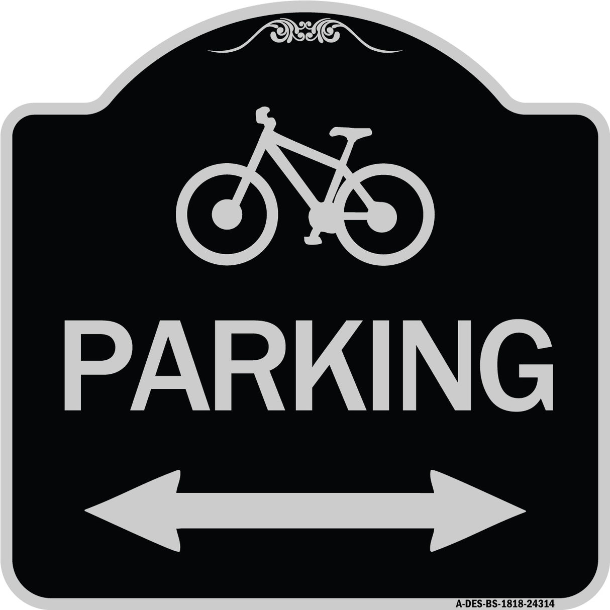 Bicycle Symbol Parking (With Bidirectional Arrow)
