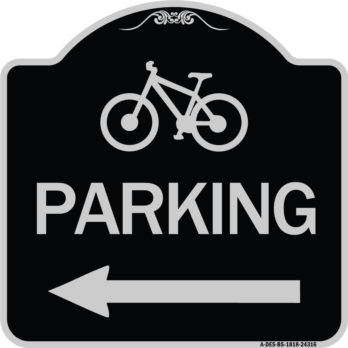 Bicycle Symbol Parking (Left Arrow)