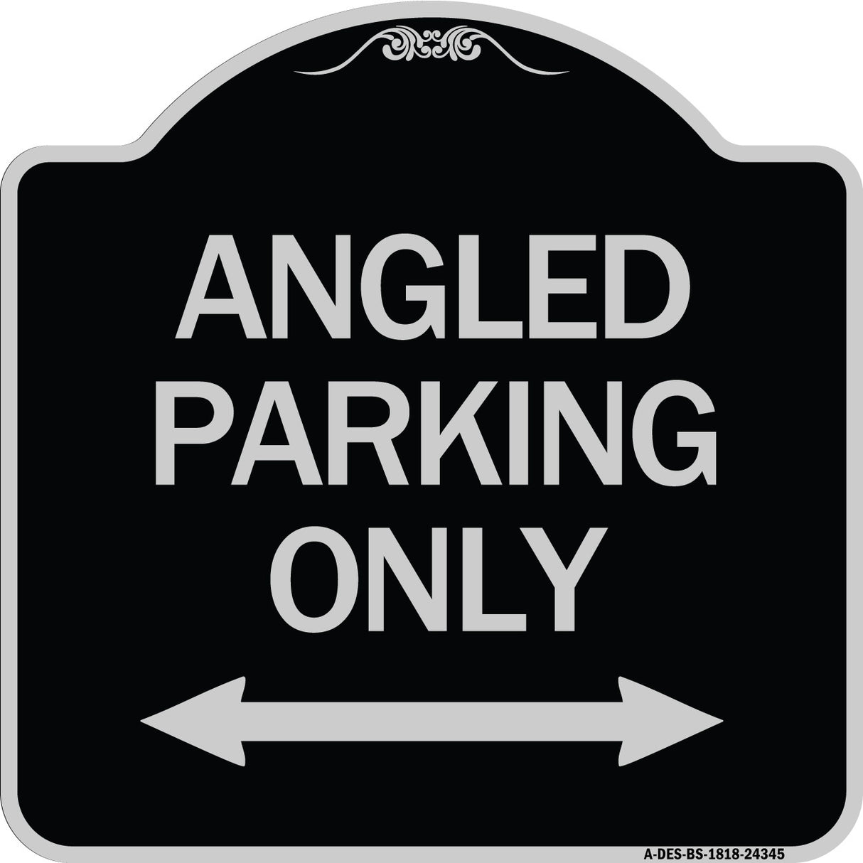 Angle Parking Only (With Bidirectional Arrow)
