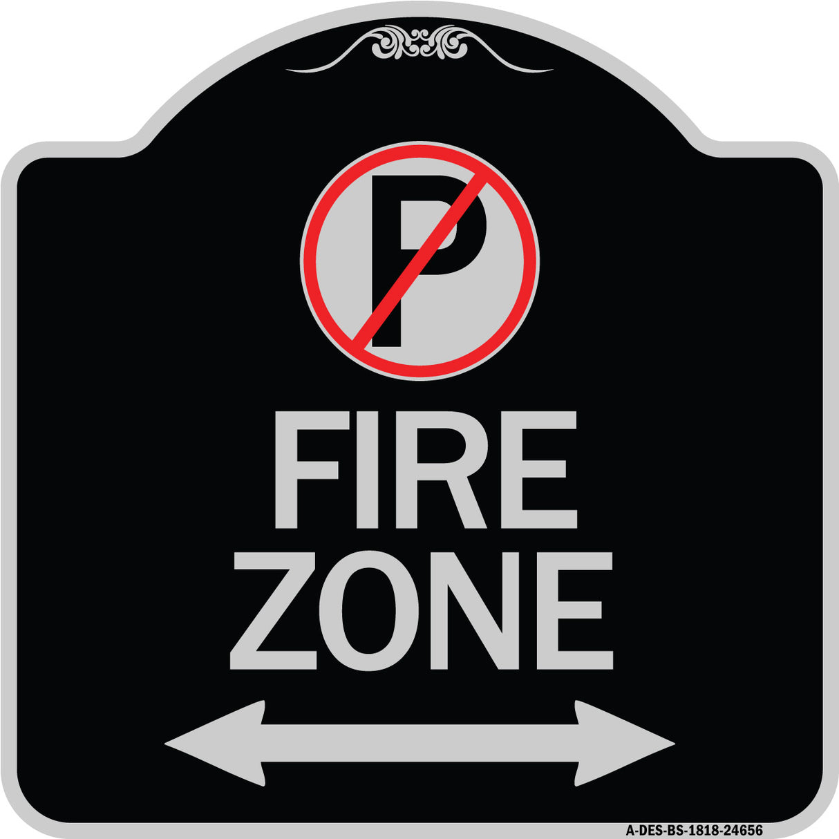 (No Parking Symbol and Arrow Pointing Left and Right)