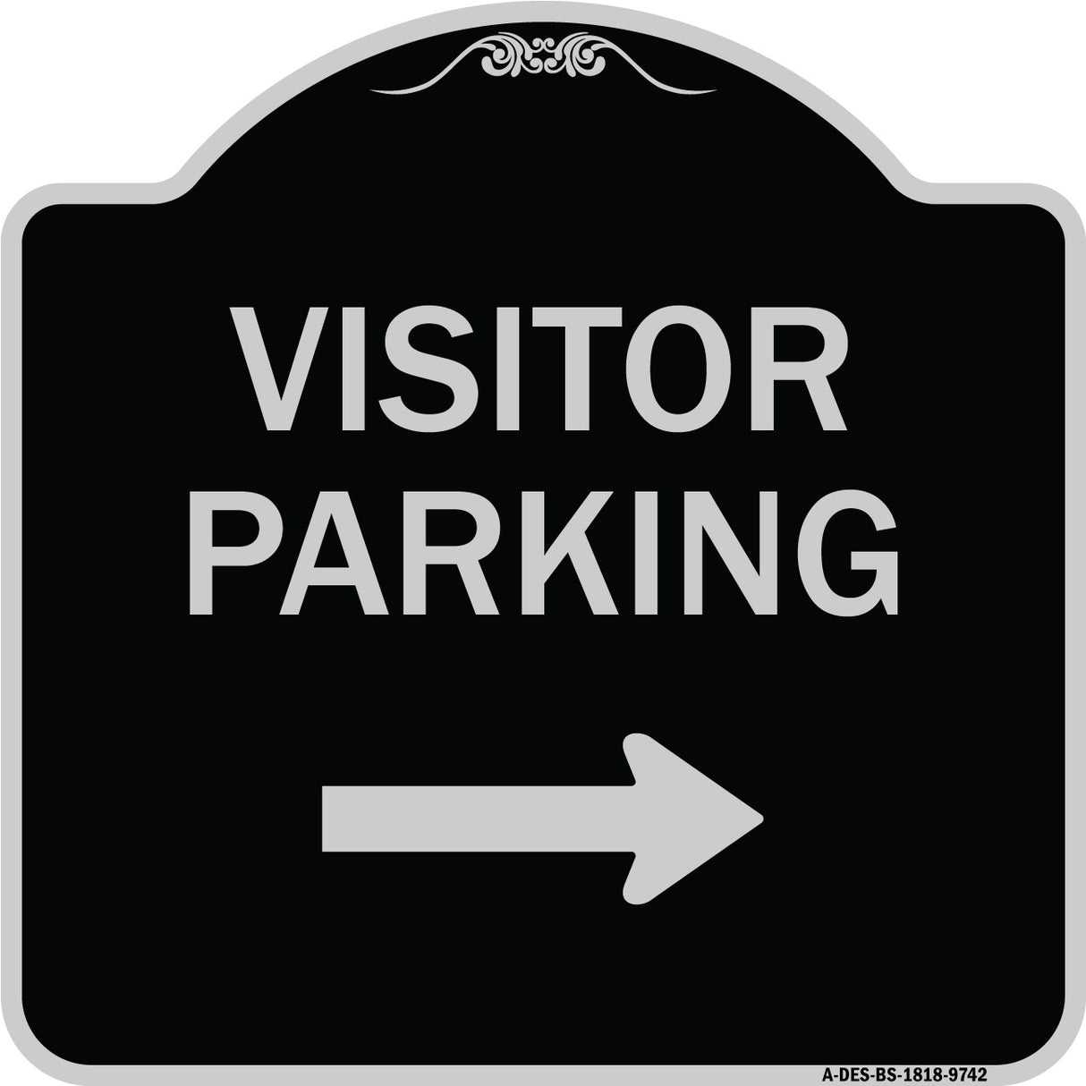 Visitor Parking (With Right Arrow)