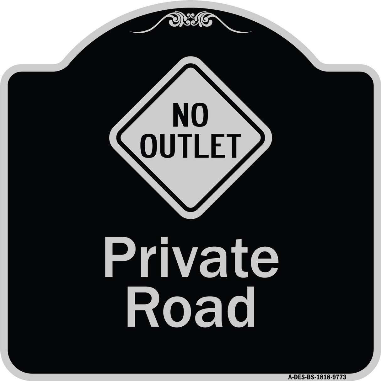 Private Road With No Outlet Symbol
