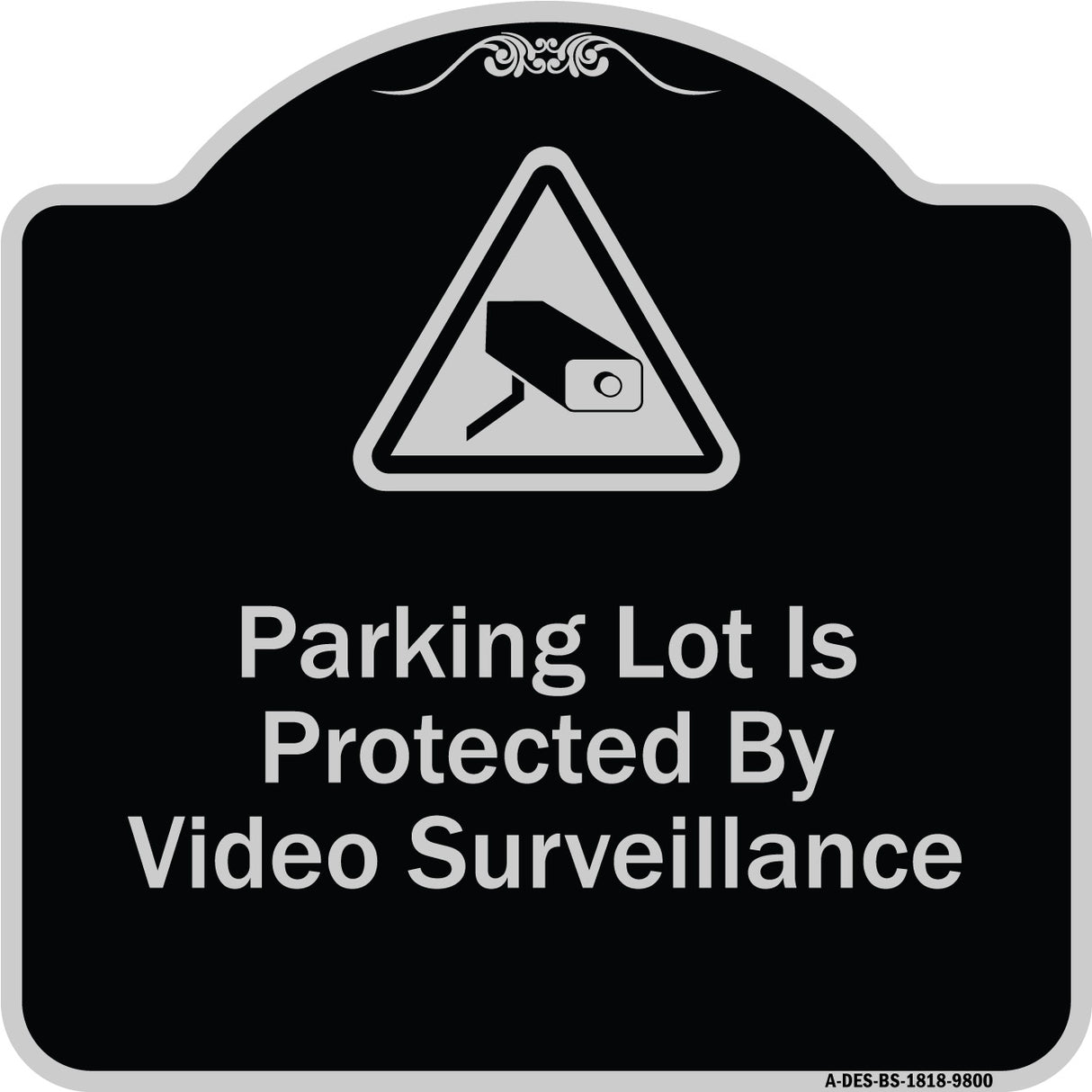 Parking Lot Is Protected By Video Surveillance With Caution Graphic