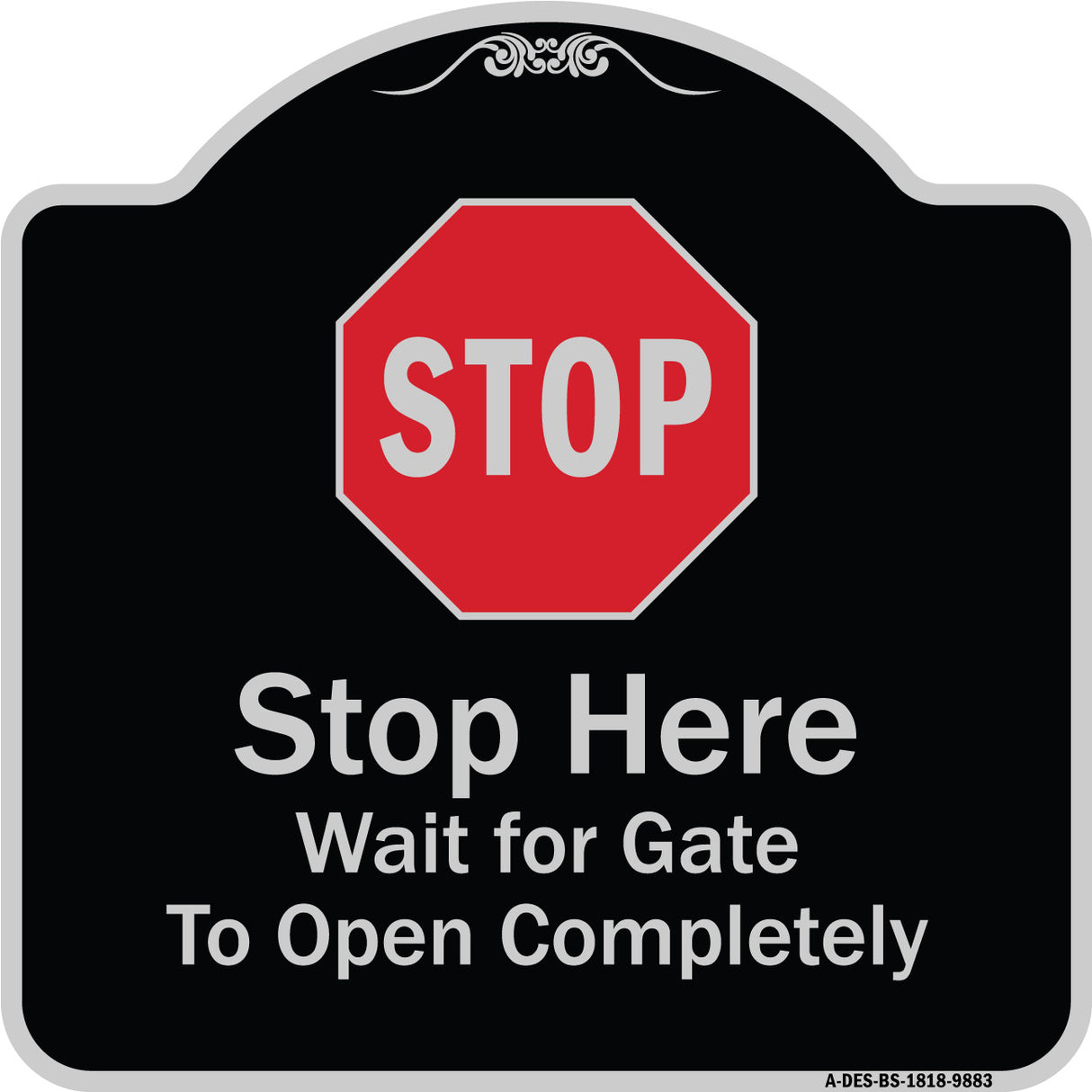 Stop, Wait For Gate To Open Completely With Symbol