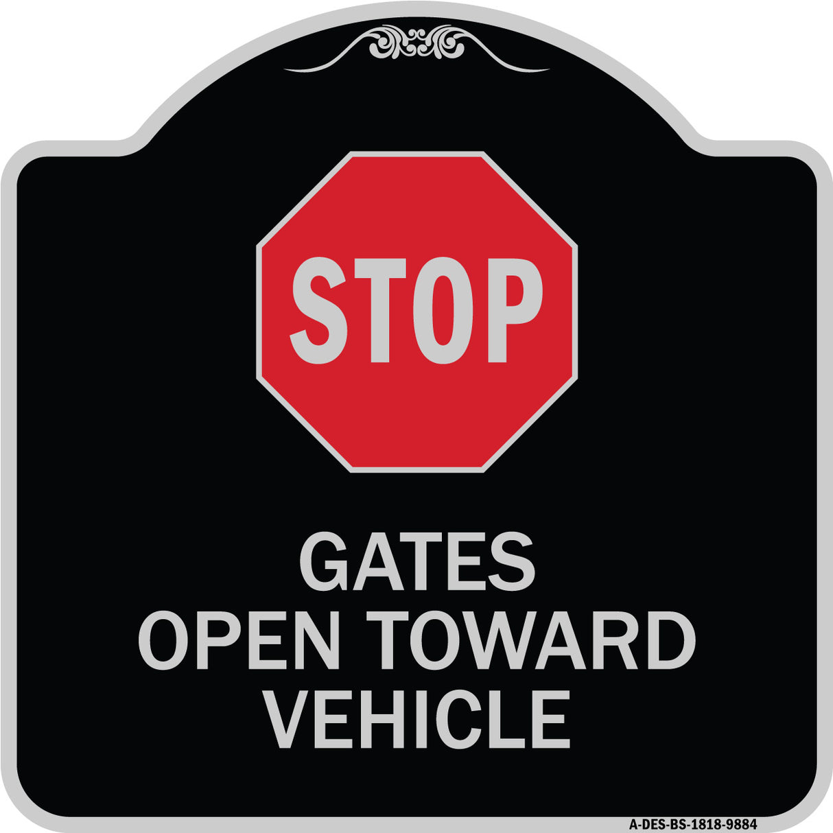 Stop, Gates Open Toward Vehicle