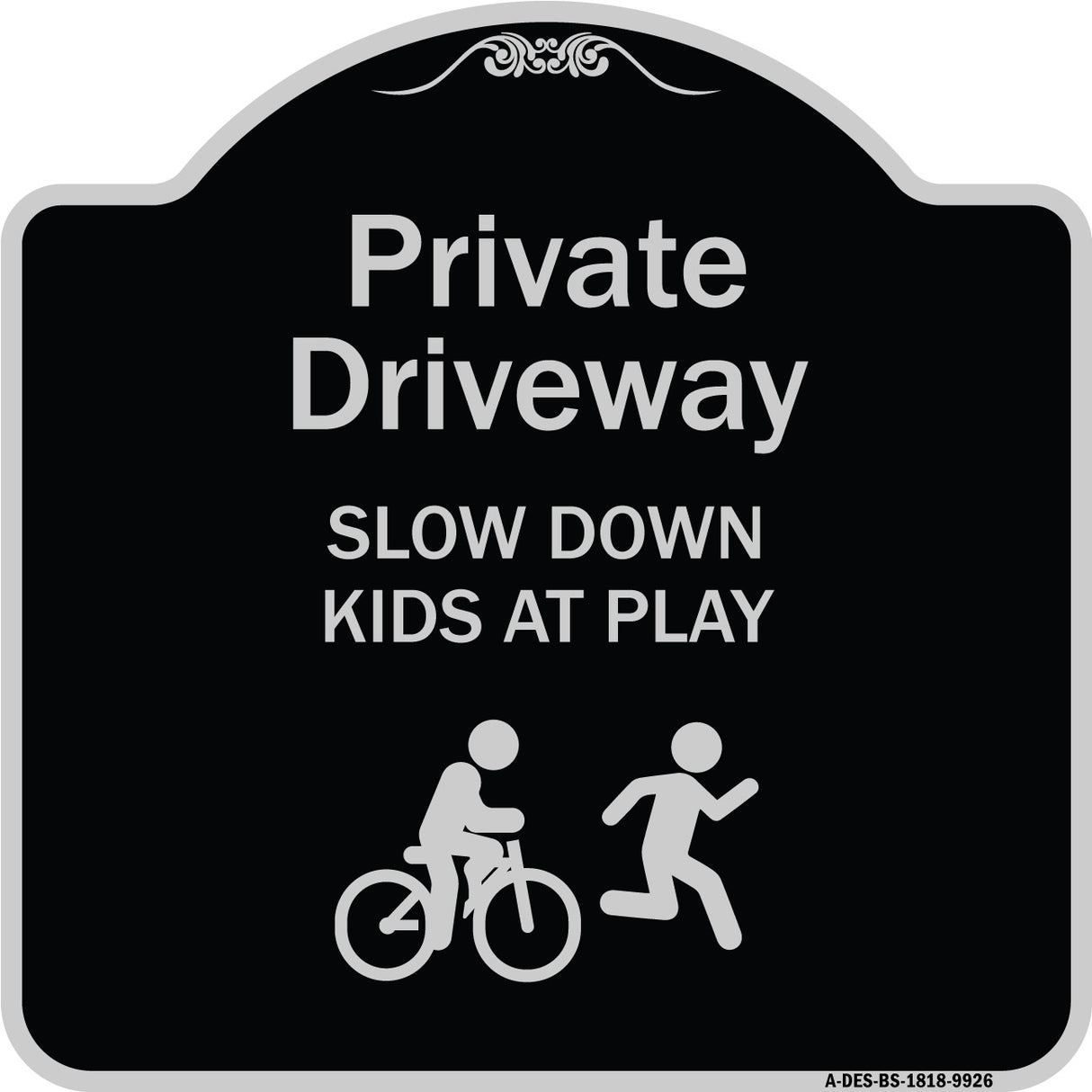 Private Driveway Slow Down Kids At Play