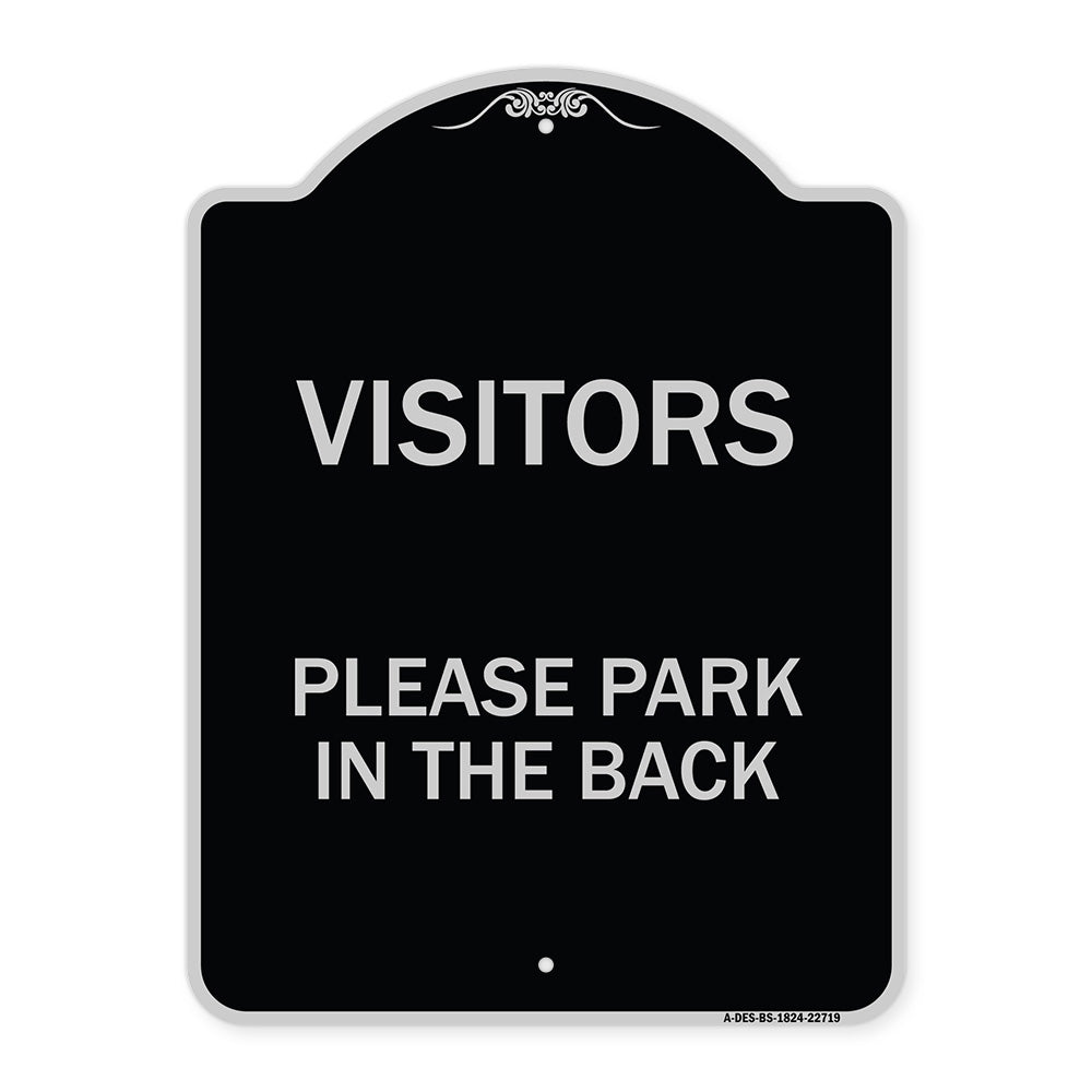 Visitors Please Park in the Back