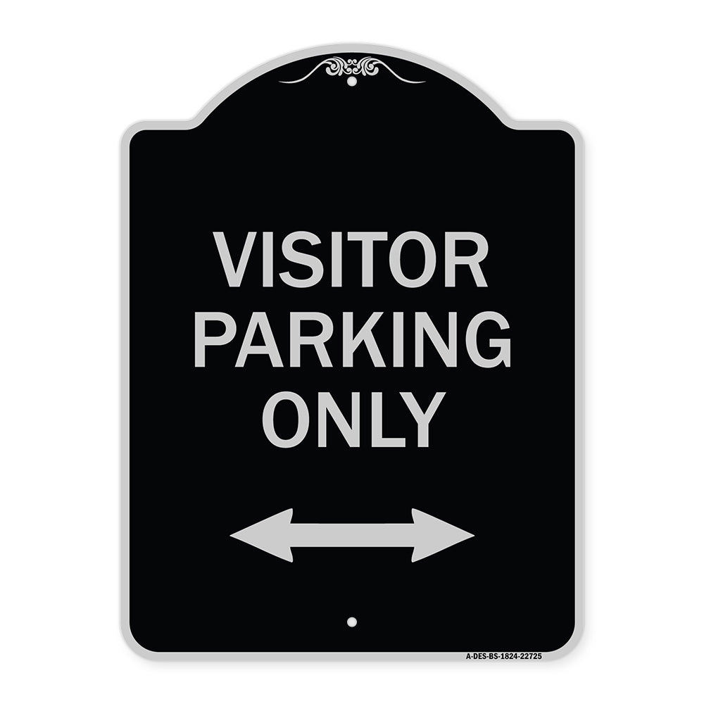 Visitor Parking Sign Visitor Parking Only (With Bidirectional Arrow)