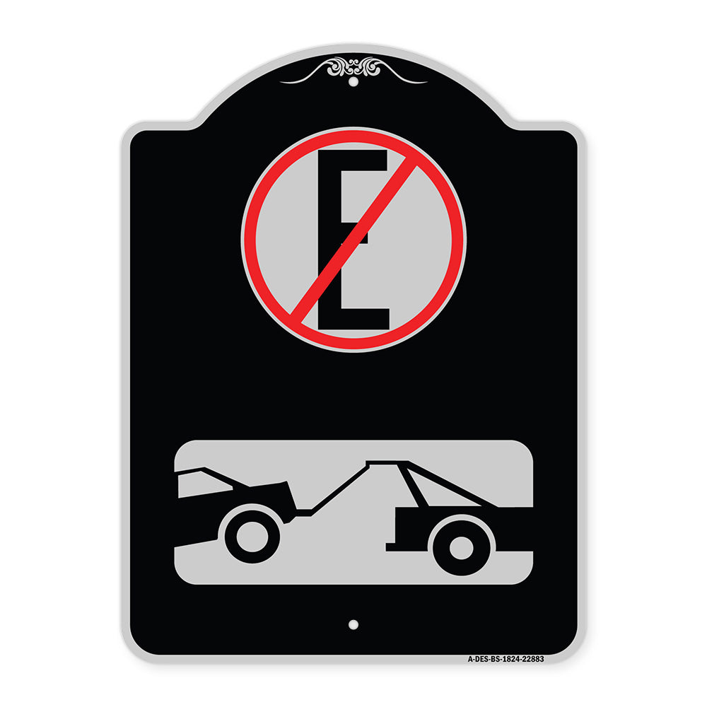 Spanish Parking Control Sign No Estacionar (No Parking) (With Symbol)
