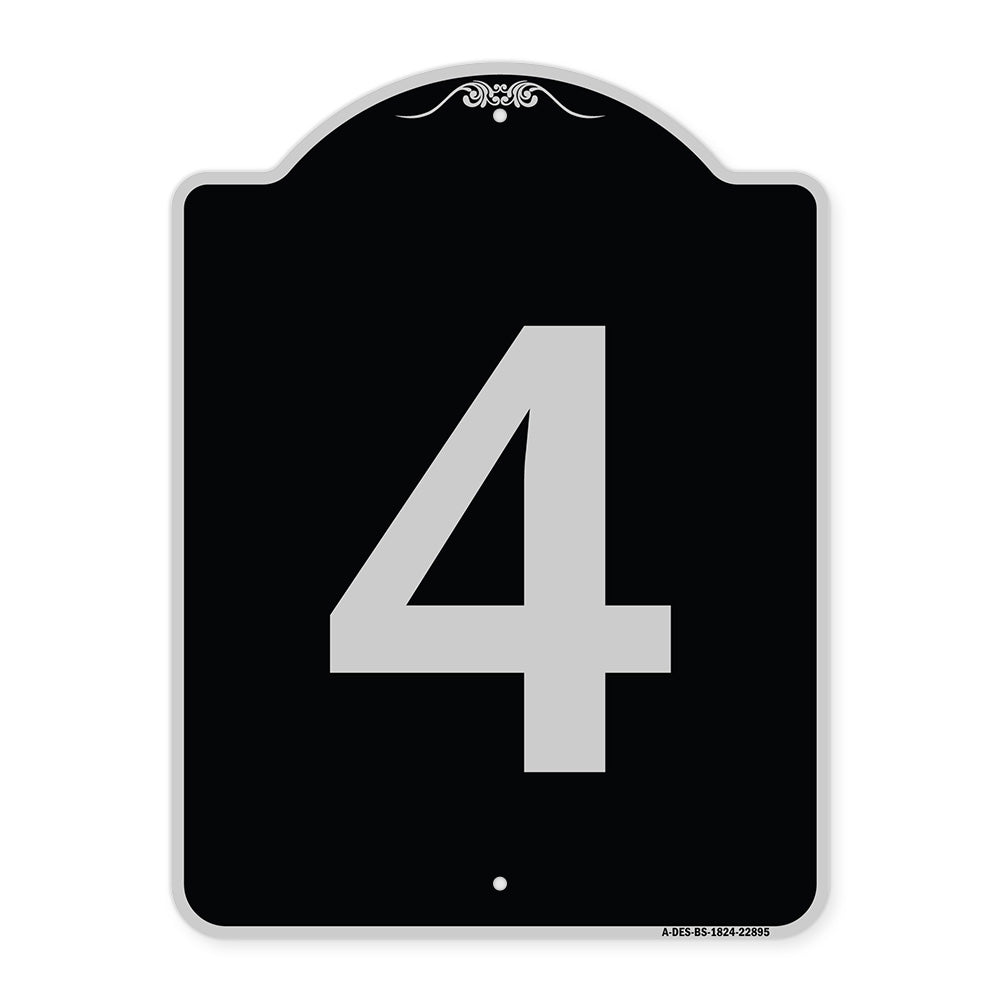 Sign with Number 4