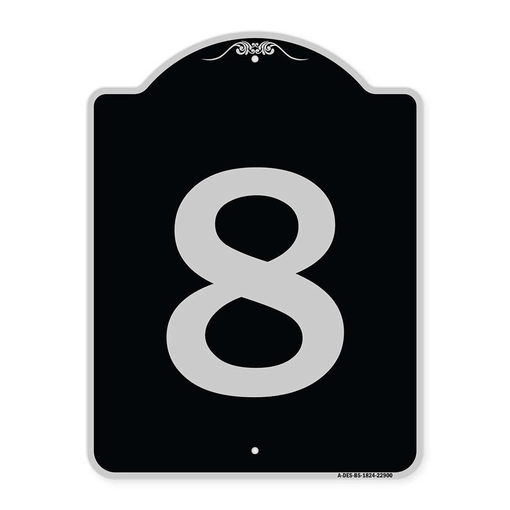 Sign with Number '8