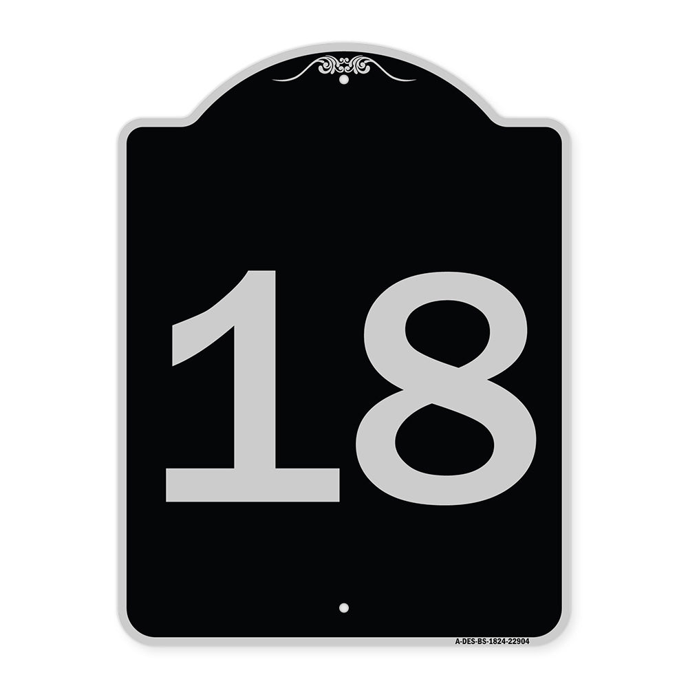 Sign with Number '18