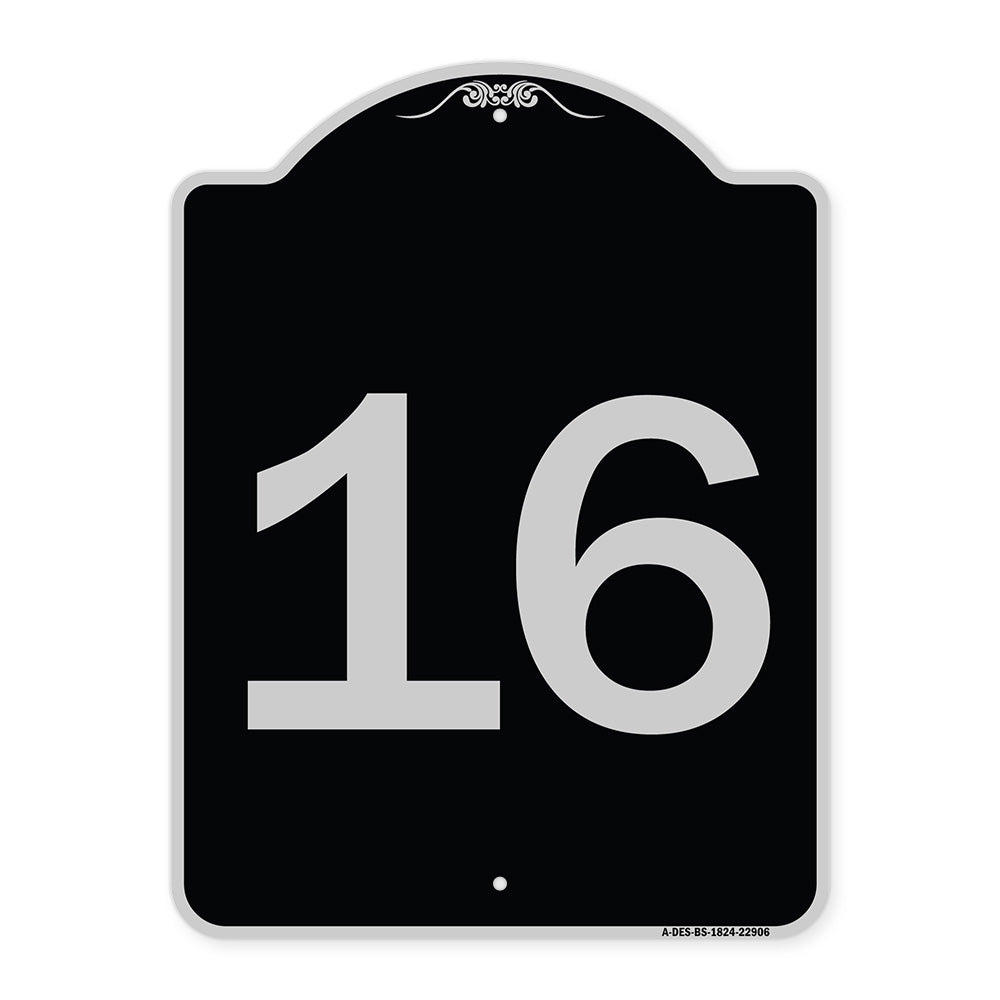 Sign with Number '16