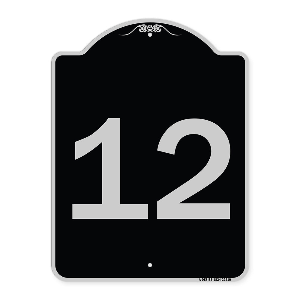 Sign with Number '12