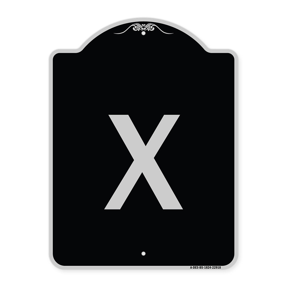 Sign with Letter X