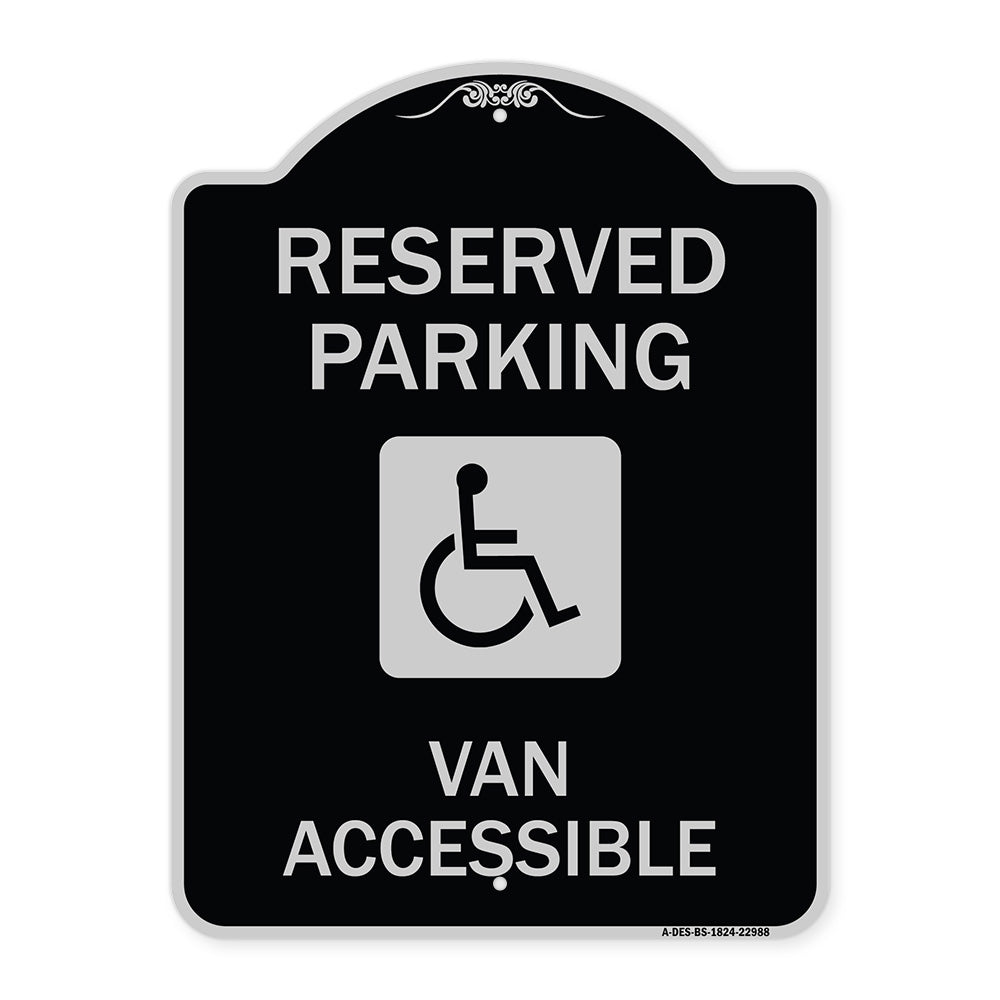 Reserved Parking Van Accessible with Symbol