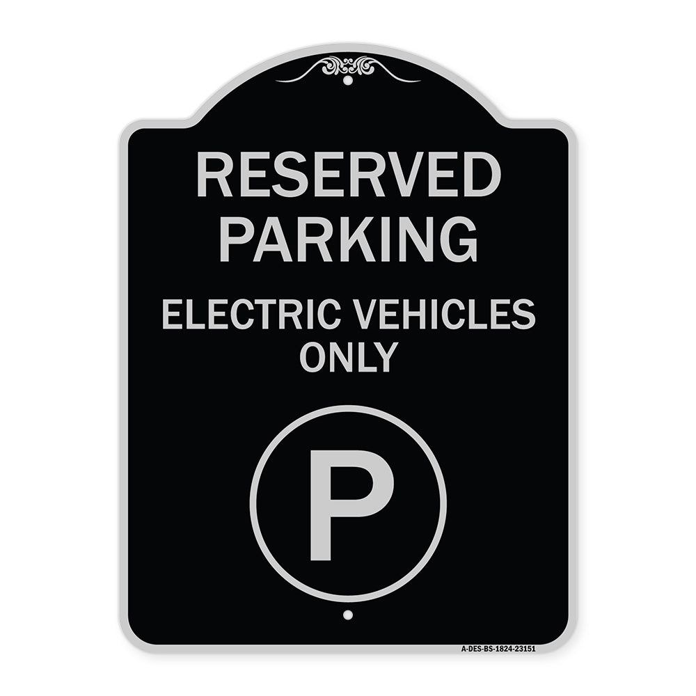 Reserved Parking - Electric Vehicles Only (With Parking Symbol)