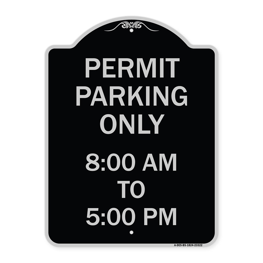 Permit Parking Only 8-00 Am to 5-00 Pm