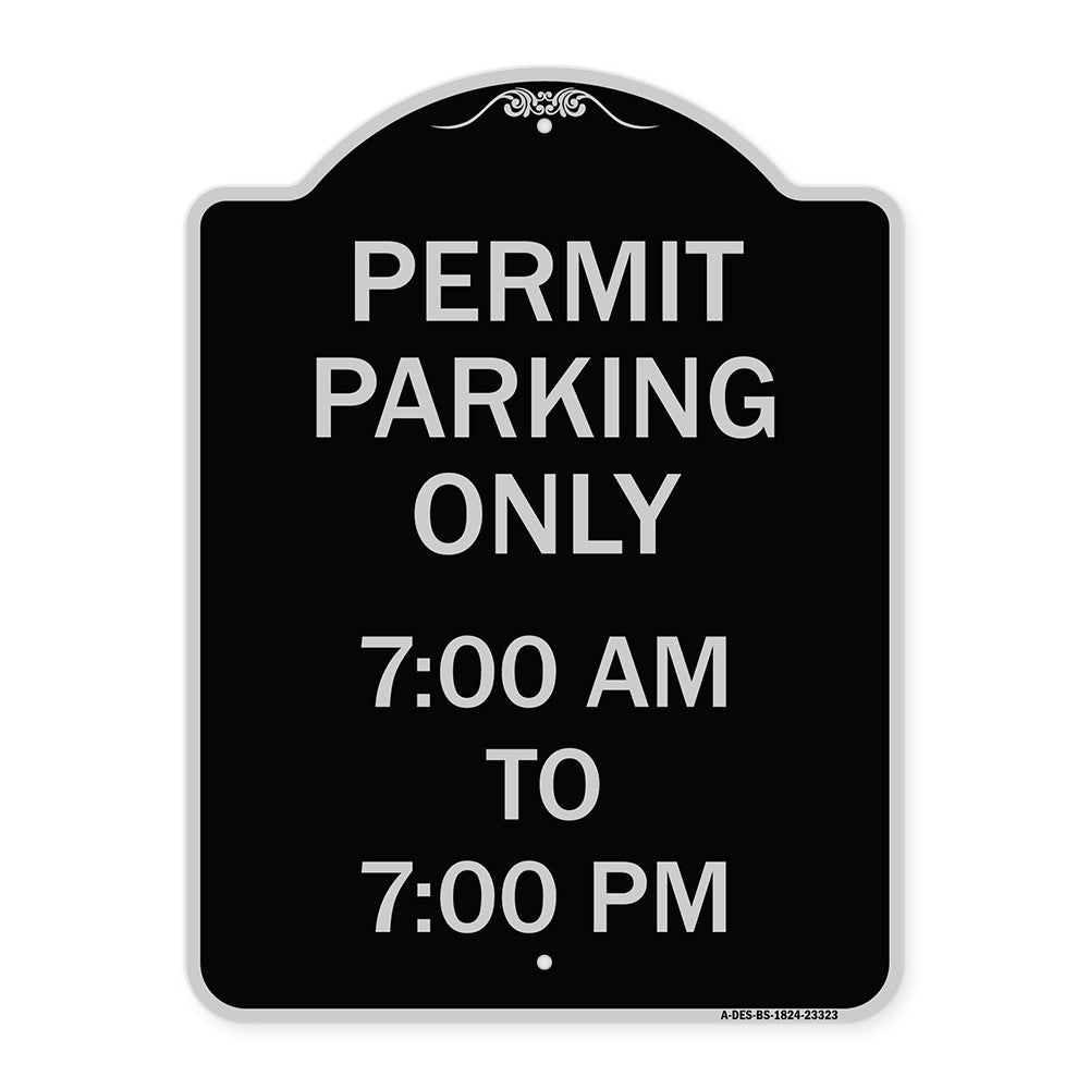 Permit Parking Only 7-00 Am to 7-00 Pm