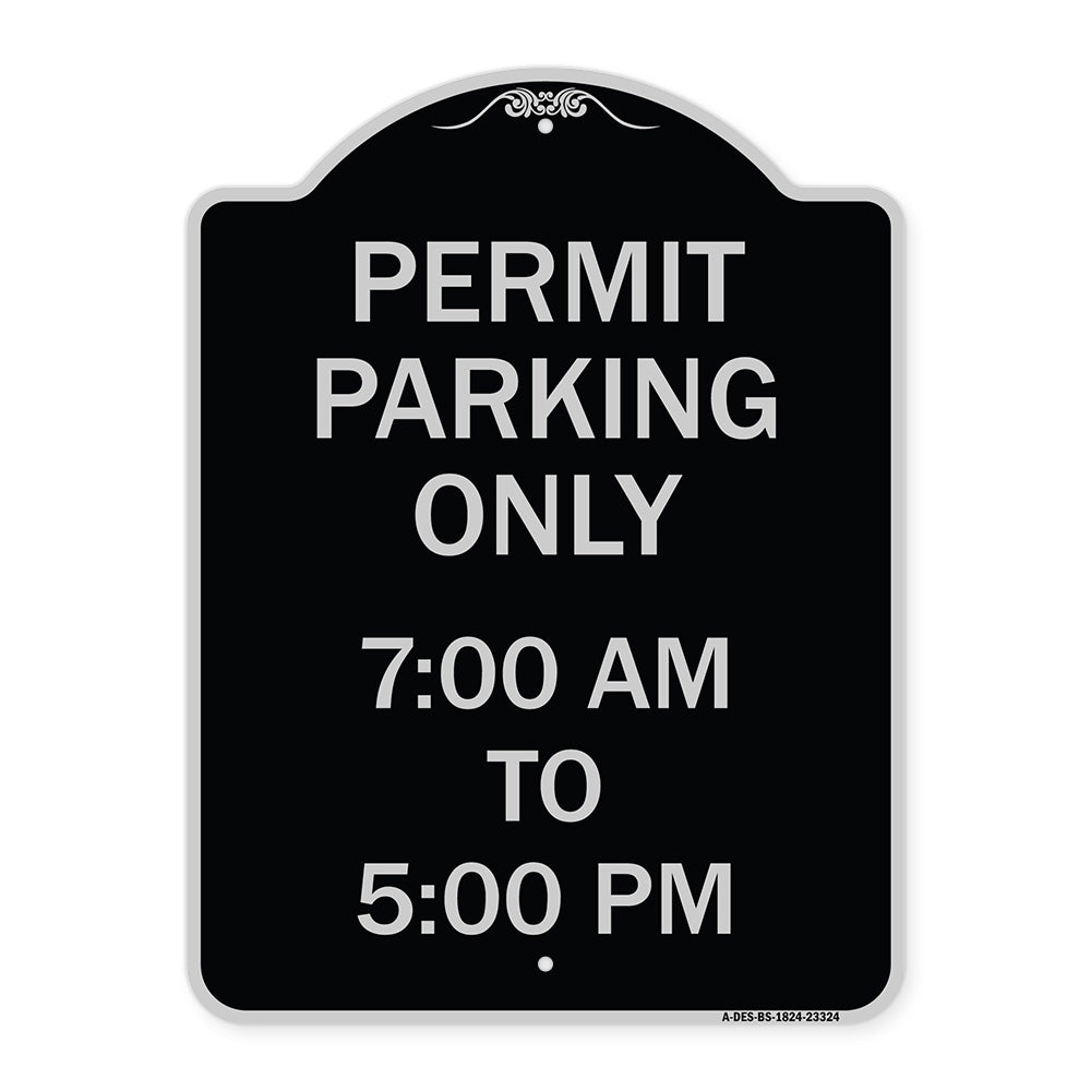 Permit Parking Only 7-00 Am to 5-00 Pm