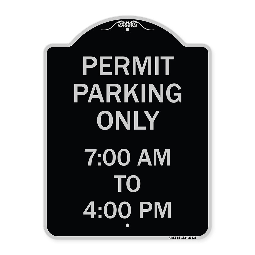 Permit Parking Only 7-00 Am to 4-00 Pm