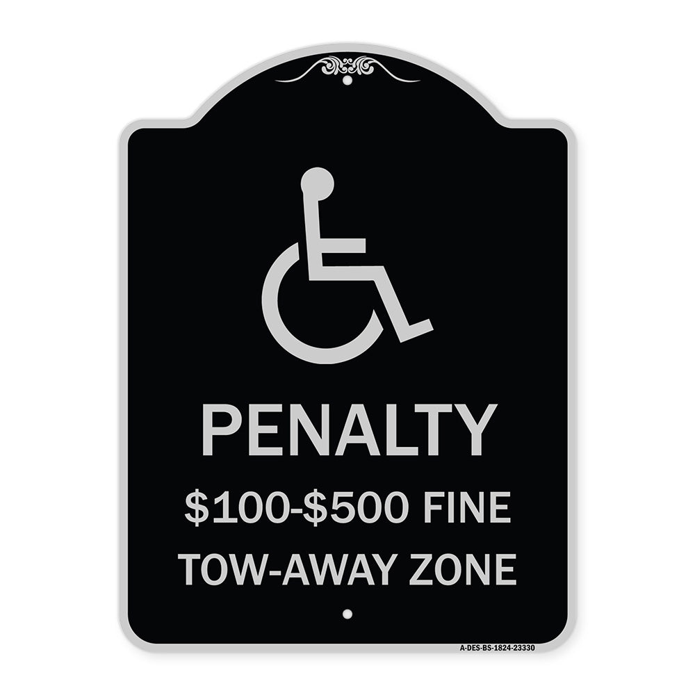 Penalty - $100 - $500 Fine - Tow-Away Zone