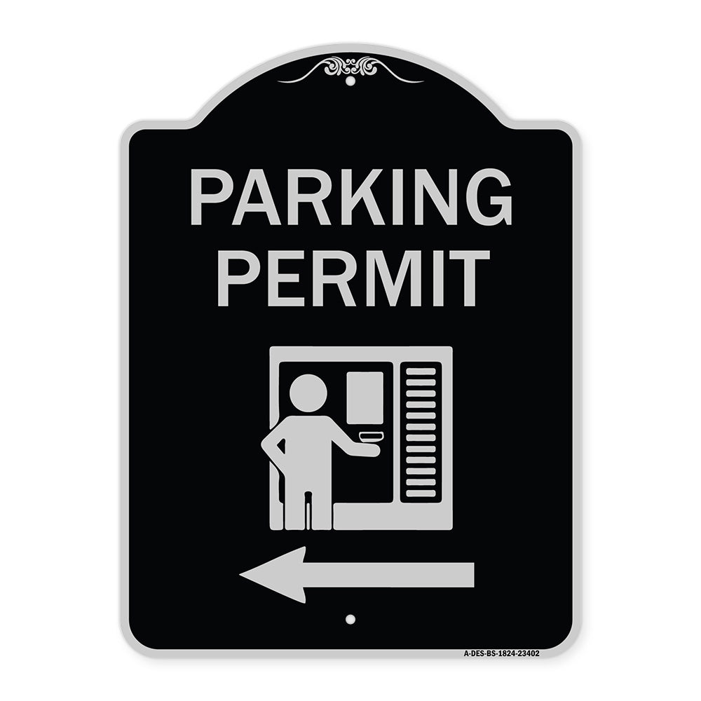 Parking Permit (With Left Arrow Symbol)