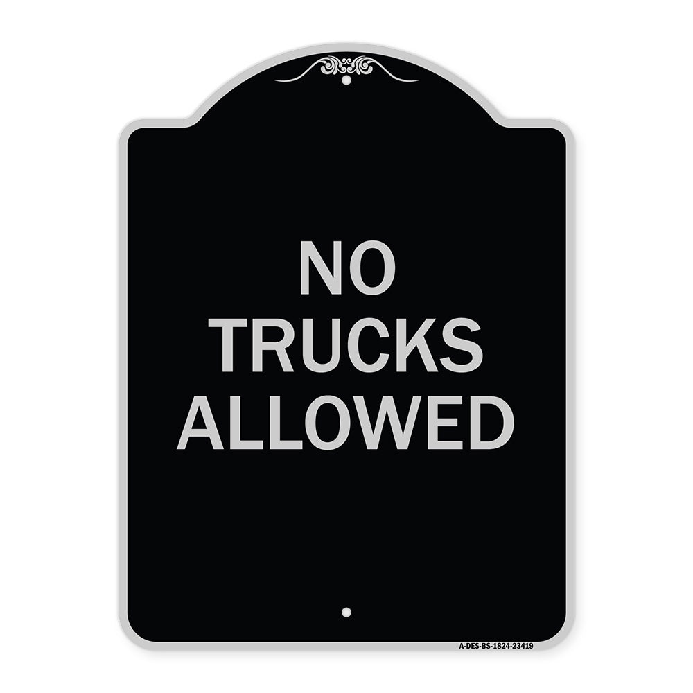 Parking Lot Sign No Trucks Allowed