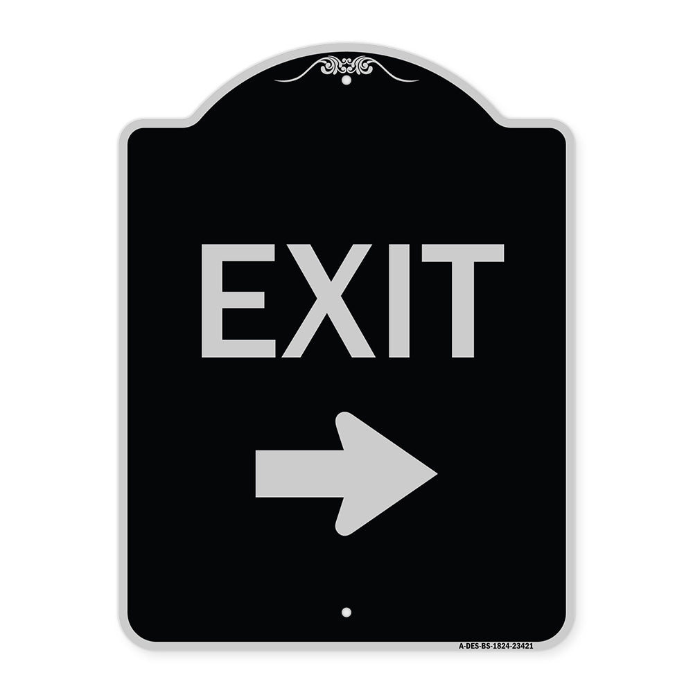 Parking Lot Sign Exit Sign (Right Arrow)