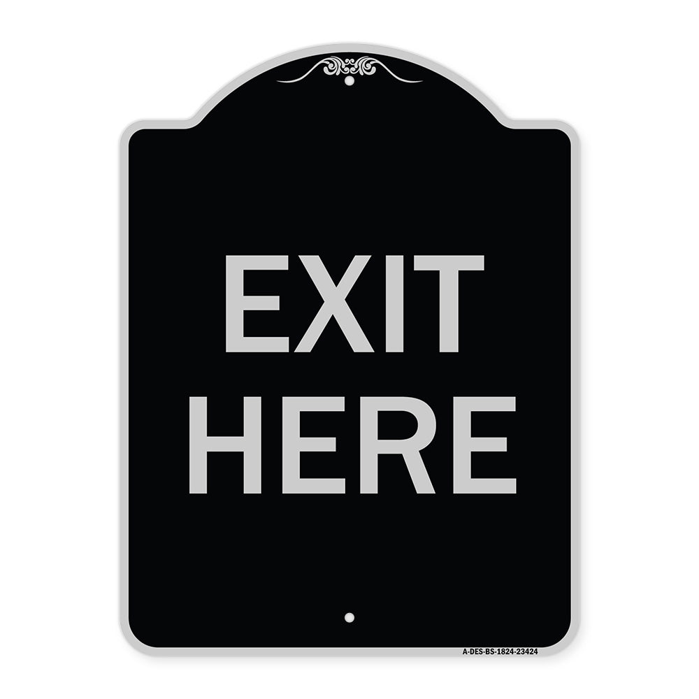 Parking Lot Sign Exit Here