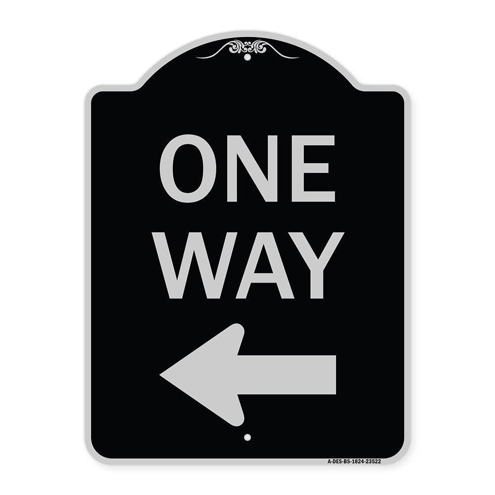 One Way Sign (Left Arrow)