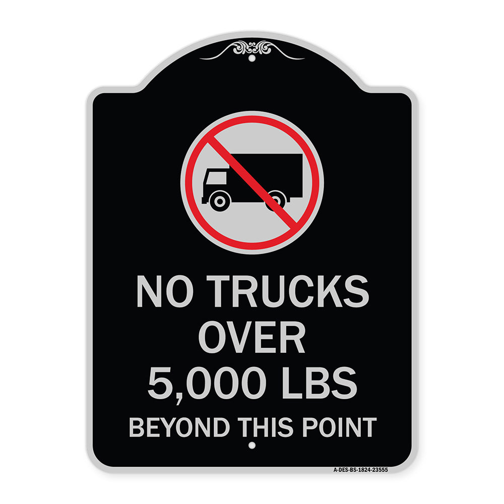 No Trucks Over (Editable Weight) Beyond This Point with Graphic