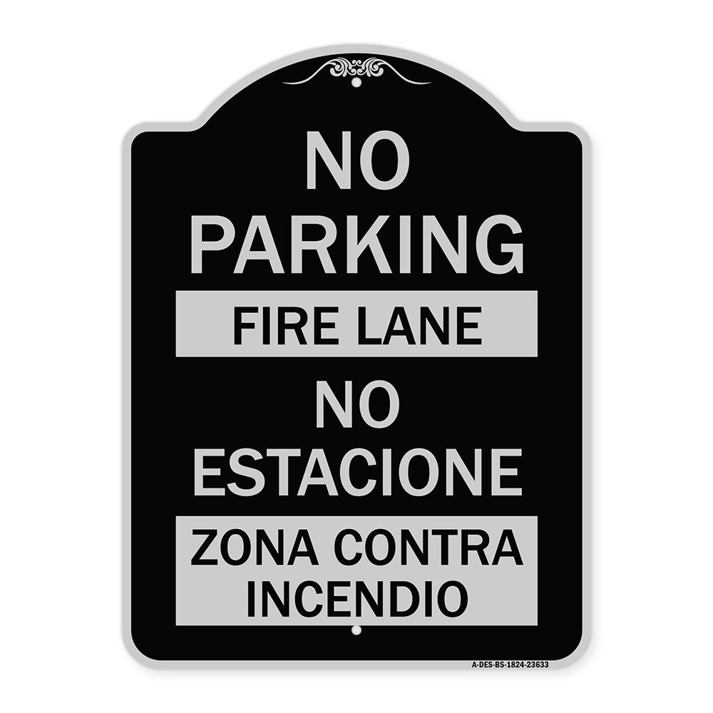 No Parking - Fire Lane - No Estacione Zona Contra Incendio