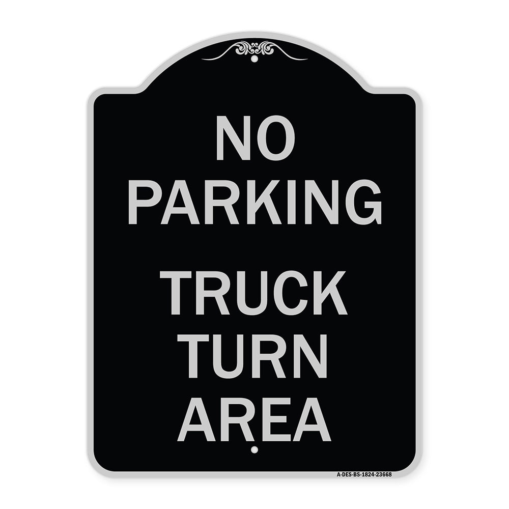 No Parking Sign No Parking - Truck Turn Area