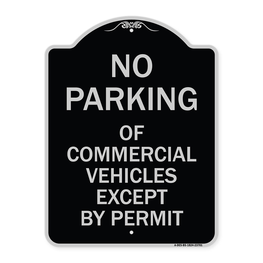 No Parking of Commercial Vehicles Except by Permit