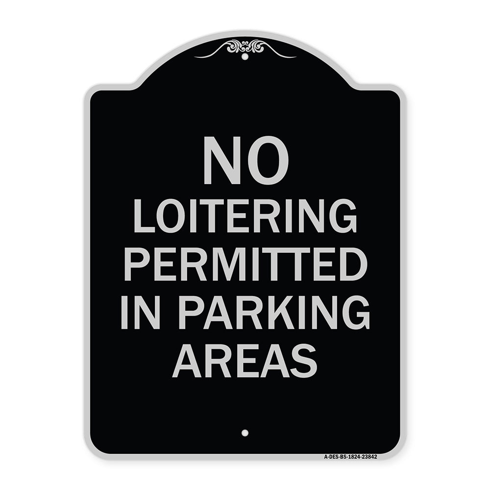 No Loitering Permitted in Parking Areas