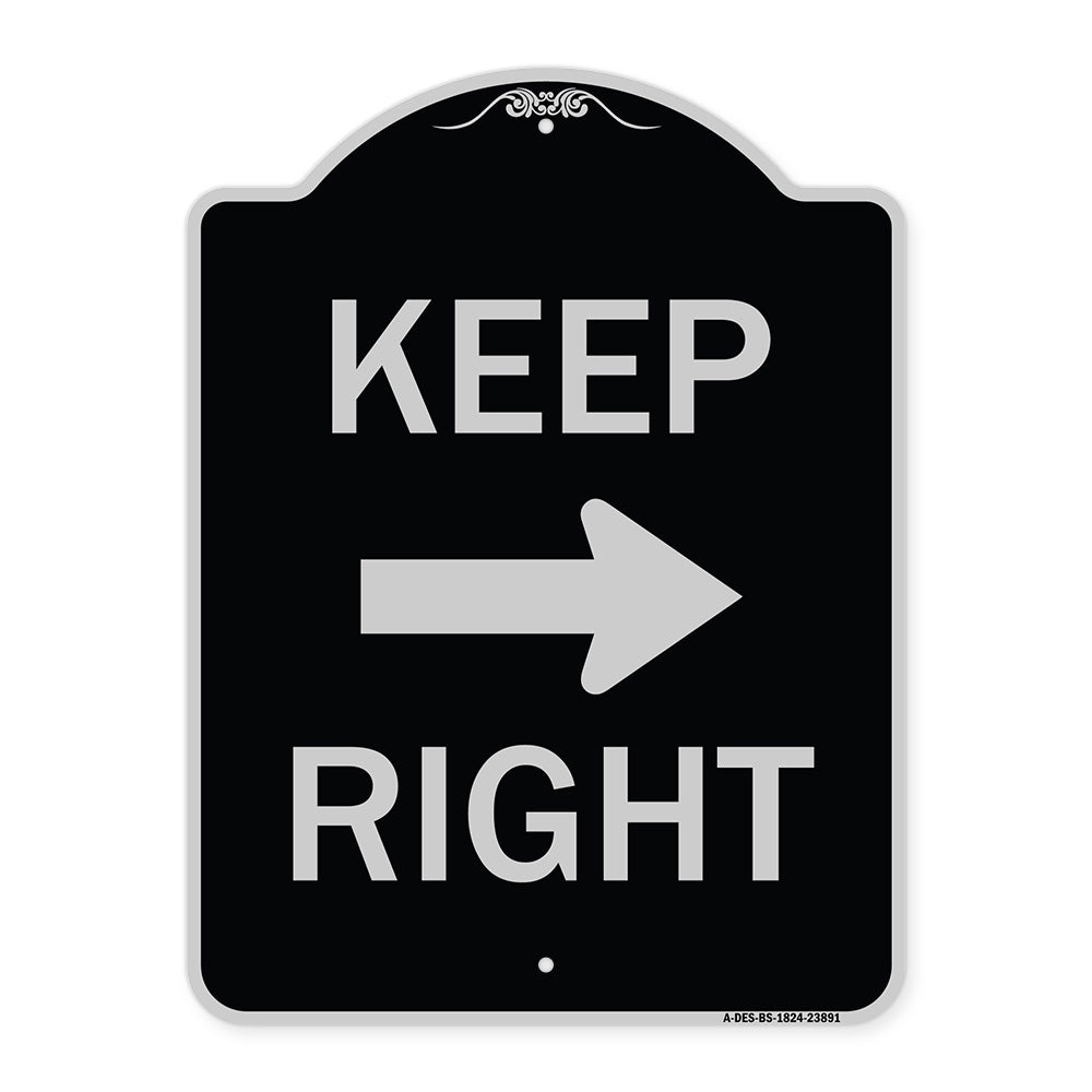 Keep Right Sign (Right Arrow)
