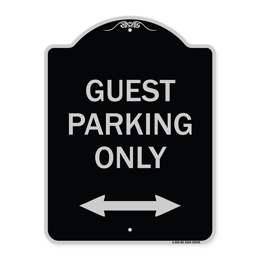 Guest Parking Only (With Bidirectional Arrow)