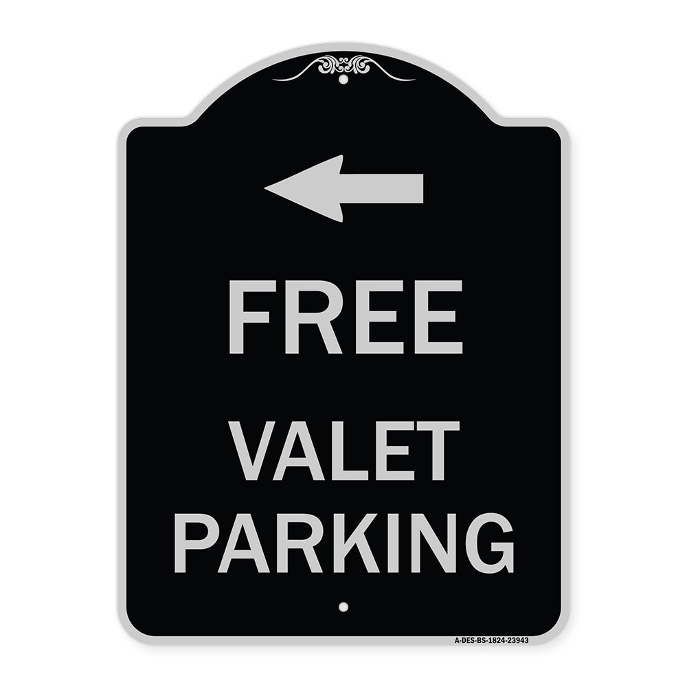 Free Valet Parking with Left Arrow