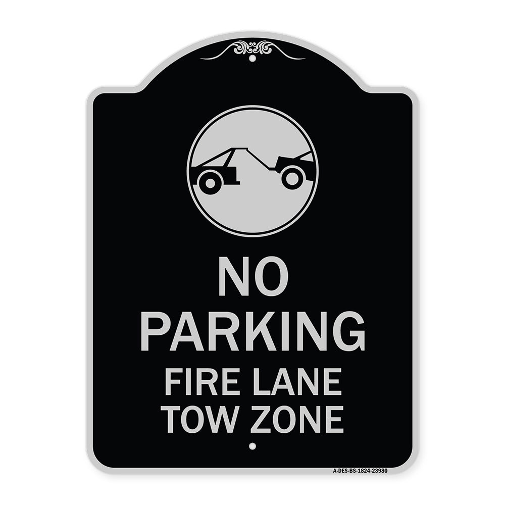 Fire Lane Tow Zone with Graphic