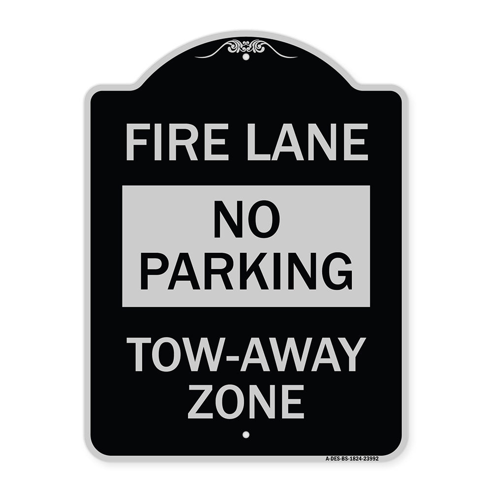Fire Lane Sign No Parking Tow-Away Zone