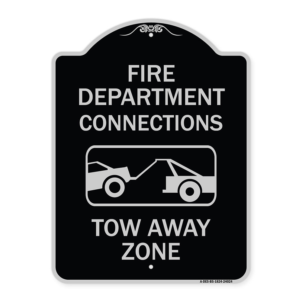 Fire Department Connection Tow Away Zone (With Graphic)