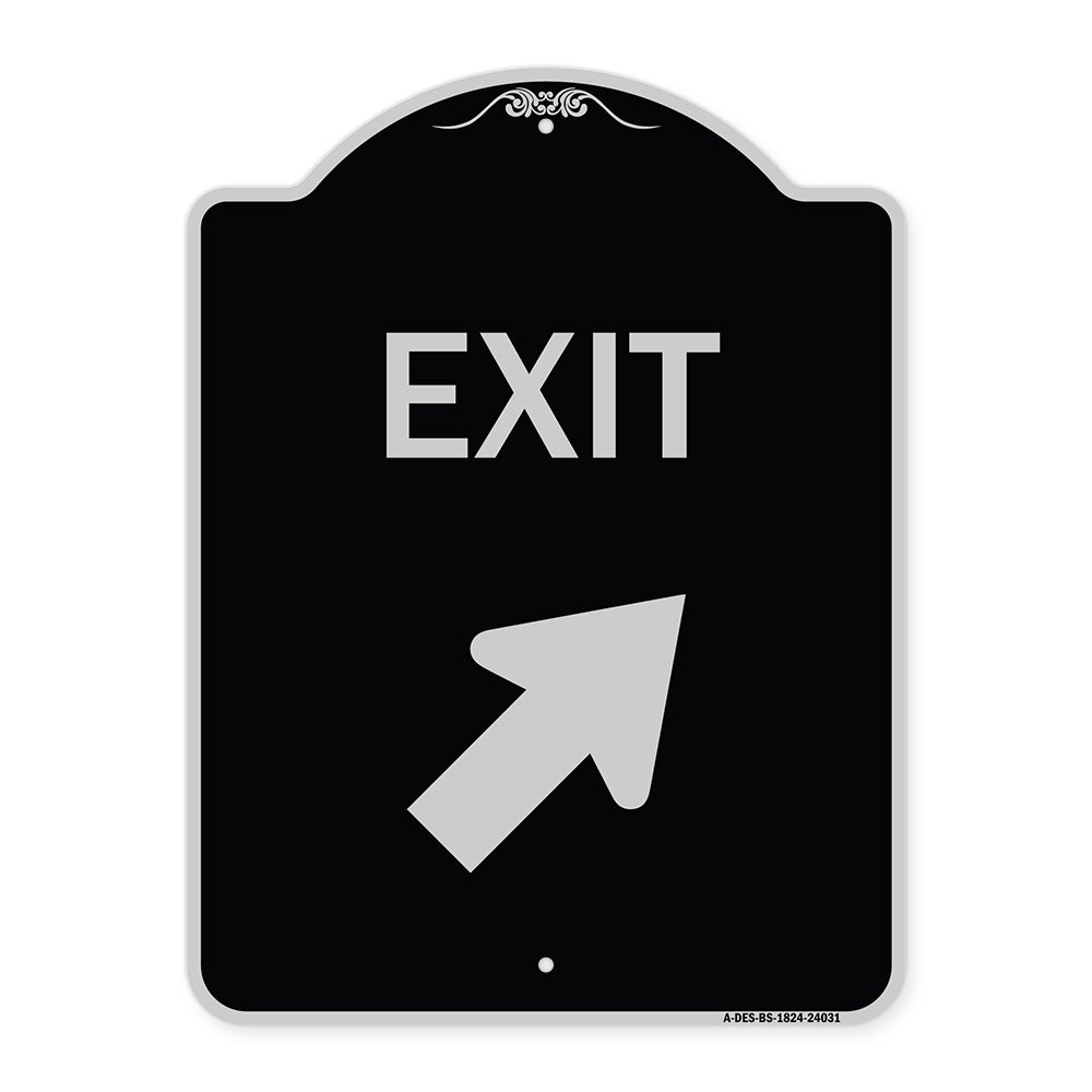 Exit Sign Exit with Right Arrow