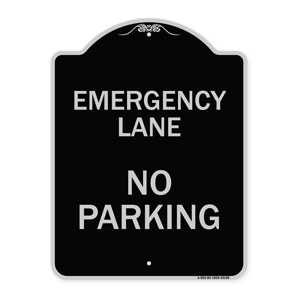 Emergency Lane No Parking Sign