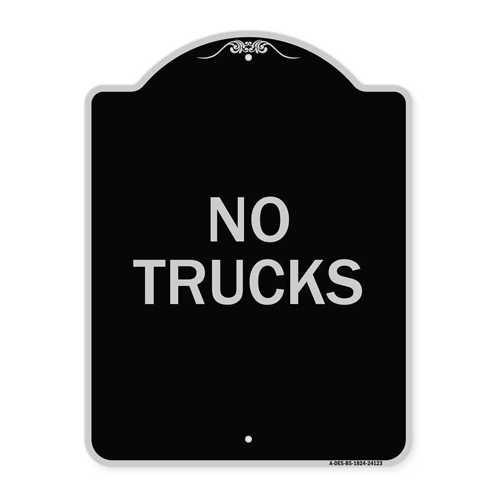 Driveway Sign No Trucks
