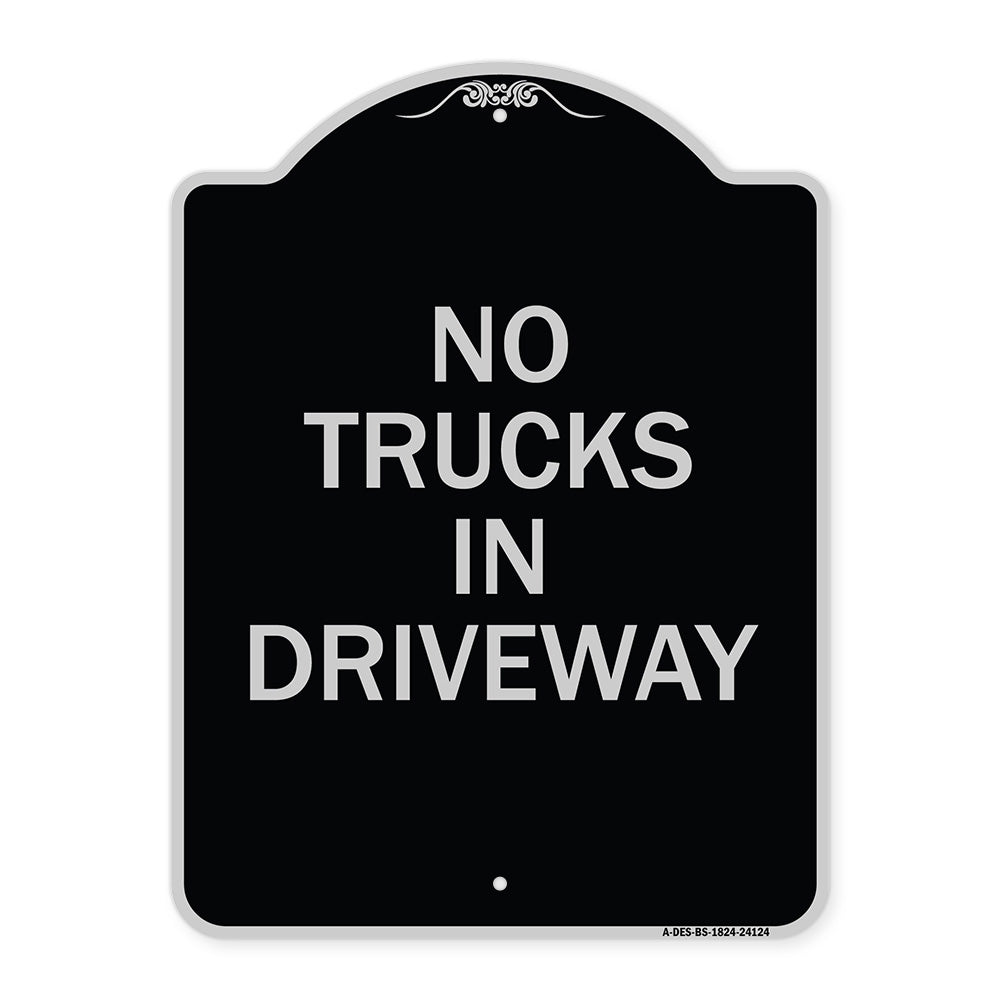 Driveway Sign No Trucks in Driveway