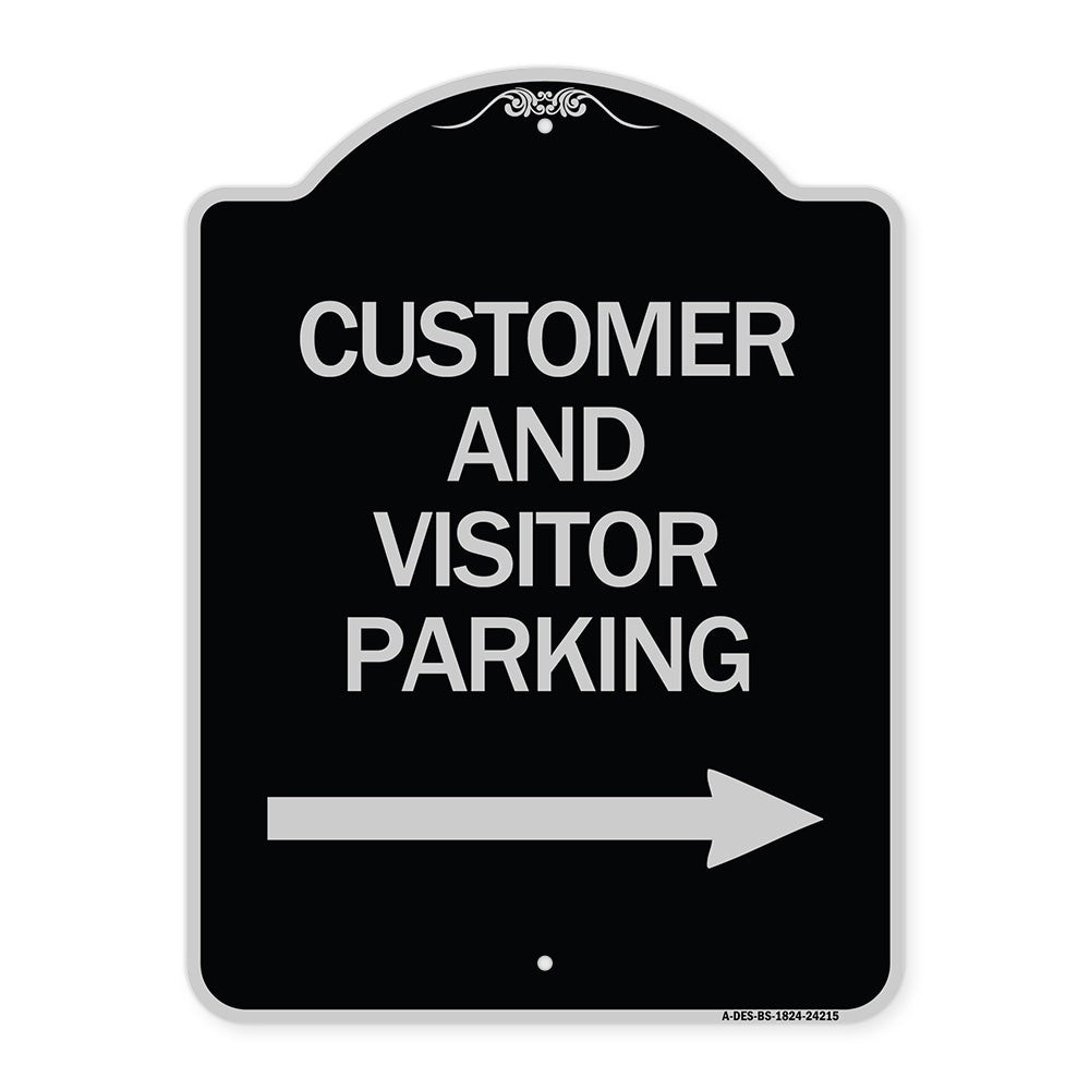 Customer and Visitor Parking (With Right Arrow)