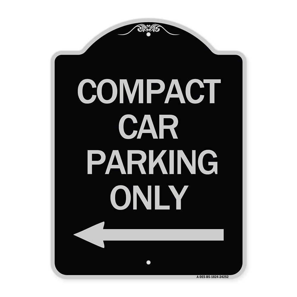 Compact Car Parking Only (With Left Arrow)
